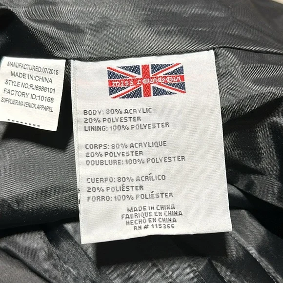 Miss London Faux Fur Leather SidesSleeveless‎ Lined Vest Jacket Coat / Size M - Picture 8 of 8